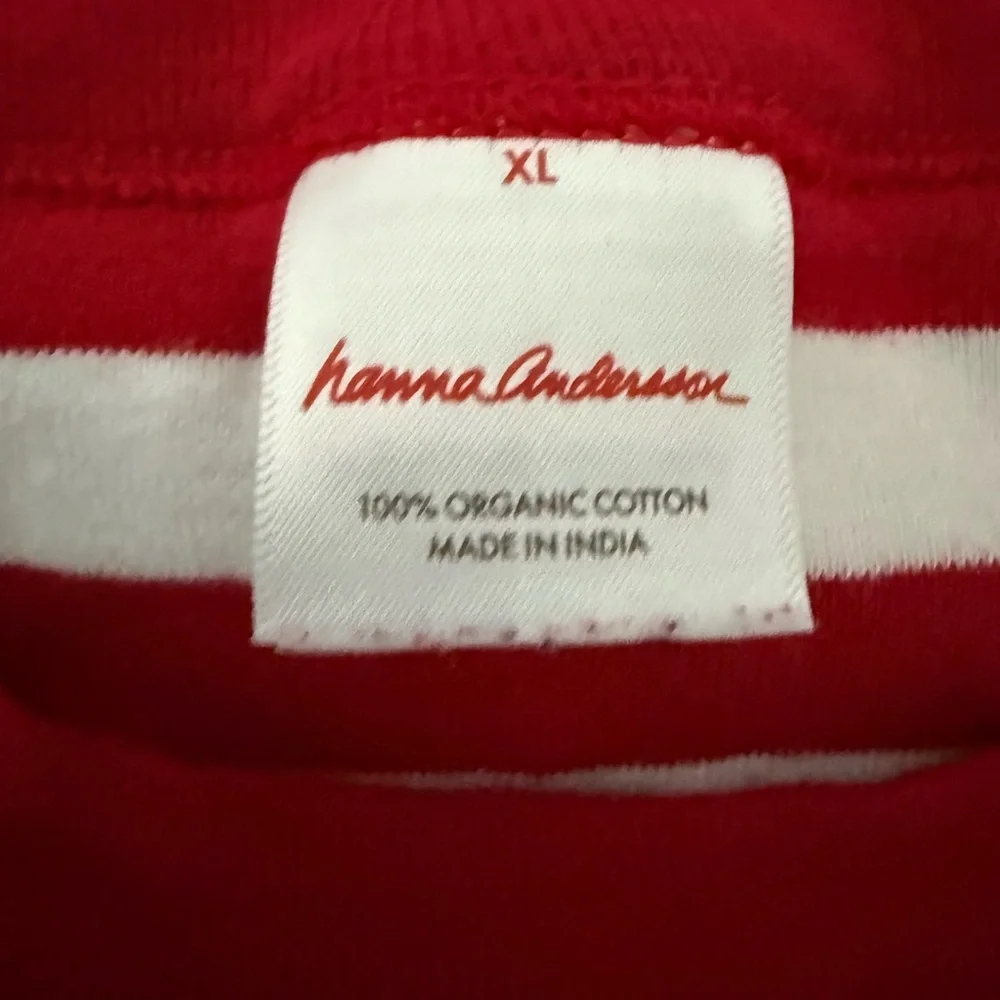 Hannah Andersson XL adult red and white pjs. - Picture 4 of 4